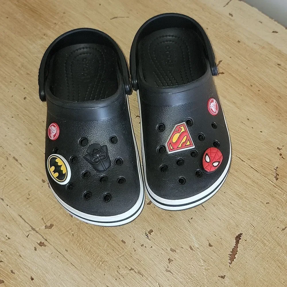Crocs Crocband Kids Classic Clog Slip On Slides Black Star Wars Size 12